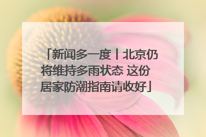 新闻多一度丨北京仍将维持多雨状态 这份居家防潮指南请收好