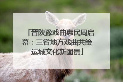 晋陕豫戏曲惠民周启幕：三省地方戏曲共绘运城文化新图景