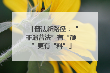普法新路径：“非遗普法”有“颜”更有“料”