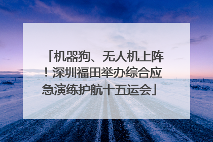 机器狗、无人机上阵！深圳福田举办综合应急演练护航十五运会