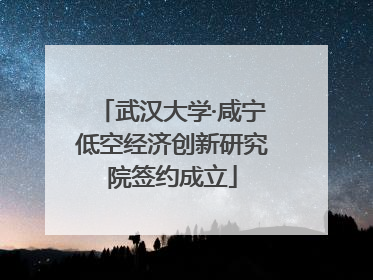 武汉大学·咸宁低空经济创新研究院签约成立