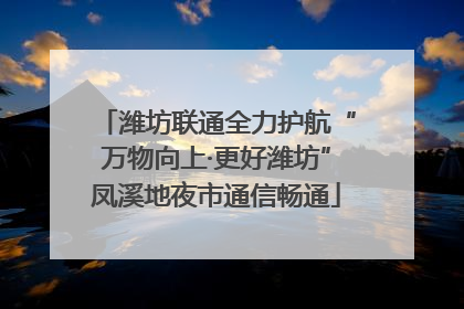潍坊联通全力护航“万物向上·更好潍坊”凤溪地夜市通信畅通