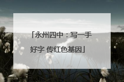 永州四中：写一手好字 传红色基因