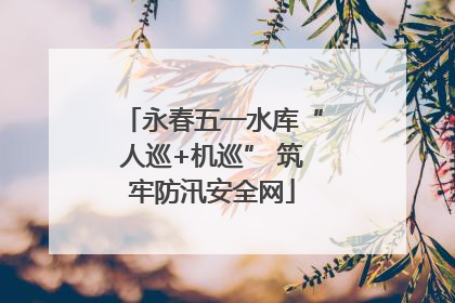永春五一水库“人巡+机巡” 筑牢防汛安全网