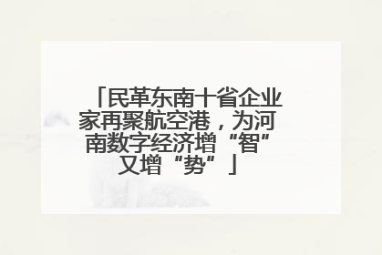 民革东南十省企业家再聚航空港，为河南数字经济增“智”又增“势”