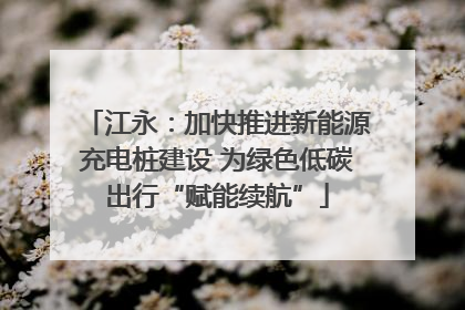 江永：加快推进新能源充电桩建设 为绿色低碳出行“赋能续航”