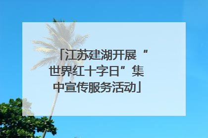 江苏建湖开展“世界红十字日”集中宣传服务活动