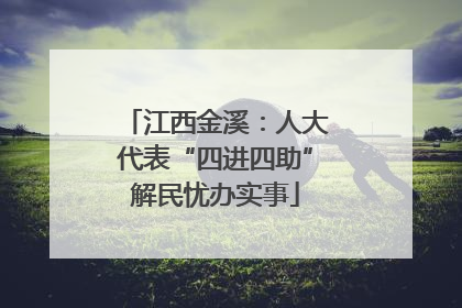 江西金溪：人大代表“四进四助”解民忧办实事