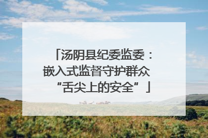 汤阴县纪委监委：嵌入式监督守护群众“舌尖上的安全”