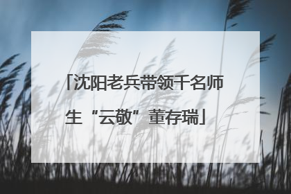 沈阳老兵带领千名师生“云敬”董存瑞