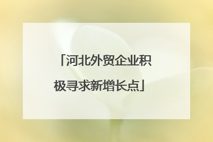 河北外贸企业积极寻求新增长点