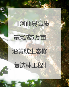 河曲县高质量完成5万亩沿黄线生态修复造林工程