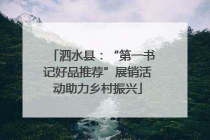 泗水县：“第一书记好品推荐”展销活动助力乡村振兴