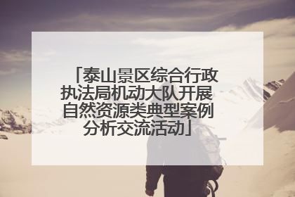 泰山景区综合行政执法局机动大队开展自然资源类典型案例分析交流活动