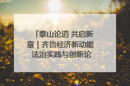 泰山论道 共启新章｜齐鲁经济新动能 法治实践与创新论坛成功举办