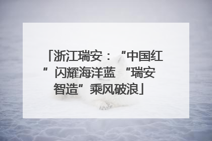 浙江瑞安：“中国红”闪耀海洋蓝 “瑞安智造”乘风破浪