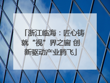 浙江临海：匠心铸就“视”界之窗 创新驱动产业腾飞