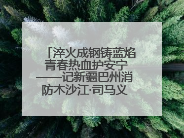 淬火成钢铸蓝焰 青春热血护安宁——记新疆巴州消防木沙江·司马义的逆行人生