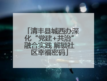 清丰县城西办深化“党建+共治”融合实践 解锁社区幸福密码