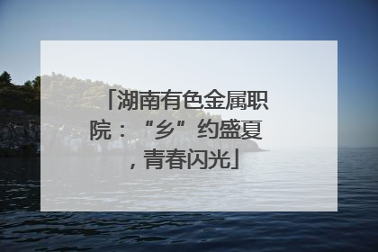 湖南有色金属职院：“乡”约盛夏，青春闪光
