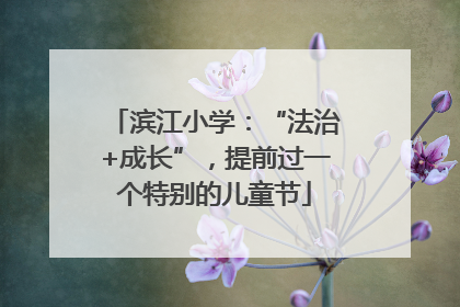 滨江小学：“法治+成长”，提前过一个特别的儿童节