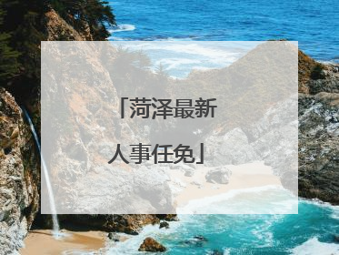 菏泽最新人事任免