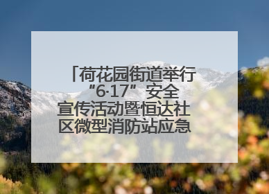 荷花园街道举行“6·17”安全宣传活动暨恒达社区微型消防站应急小分队启动式