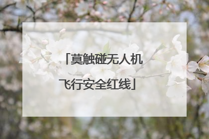 莫触碰无人机飞行安全红线