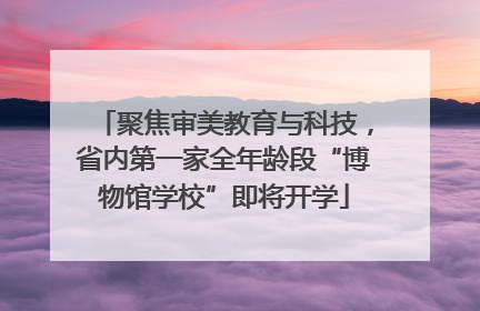 聚焦审美教育与科技，省内第一家全年龄段“博物馆学校”即将开学