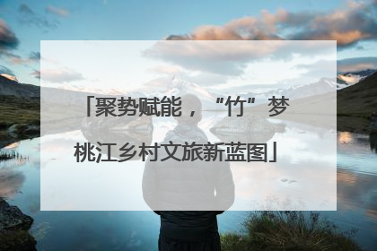 聚势赋能，“竹”梦桃江乡村文旅新蓝图
