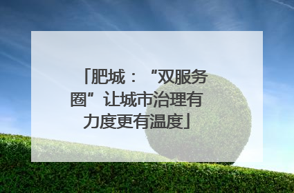 肥城：“双服务圈”让城市治理有力度更有温度