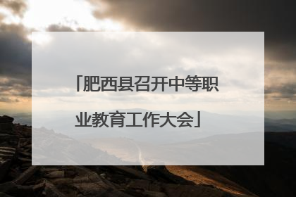 肥西县召开中等职业教育工作大会