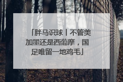 胖马识球丨不管美加墨还是西葡摩，国足唯留一地鸡毛