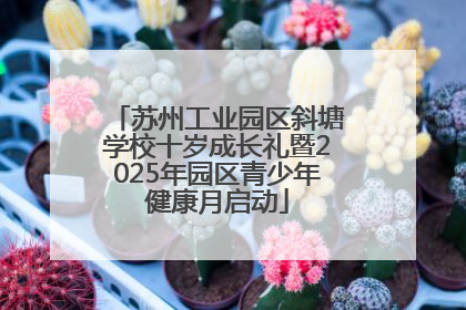 苏州工业园区斜塘学校十岁成长礼暨2025年园区青少年健康月启动