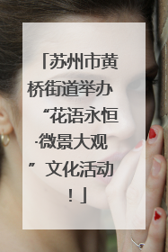 苏州市黄桥街道举办“花语永恒·微景大观”文化活动！