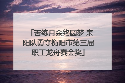 苦练月余终圆梦 耒阳队勇夺衡阳市第三届职工龙舟赛金奖