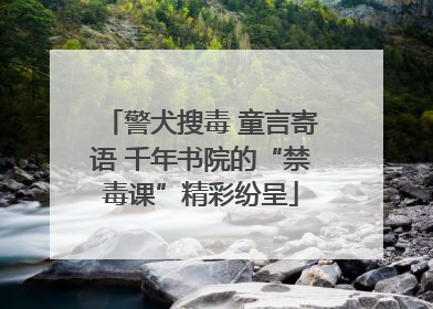 警犬搜毒 童言寄语 千年书院的“禁毒课”精彩纷呈