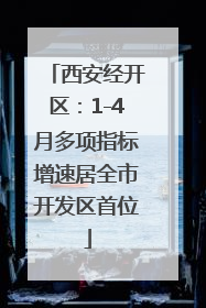 西安经开区：1-4月多项指标增速居全市开发区首位