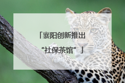 襄阳创新推出“社保茶馆”