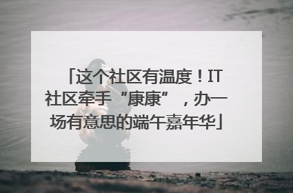这个社区有温度！IT社区牵手“康康”，办一场有意思的端午嘉年华