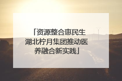 资源整合惠民生 湖北柠月集团推动医养融合新实践