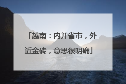 越南：内并省市，外近金砖，意思很明确