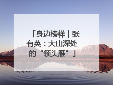 身边榜样｜张有英：大山深处的“领头雁”