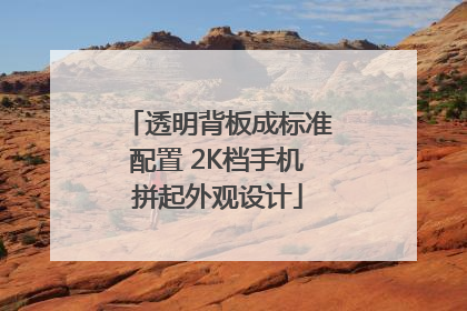 透明背板成标准配置 2K档手机拼起外观设计