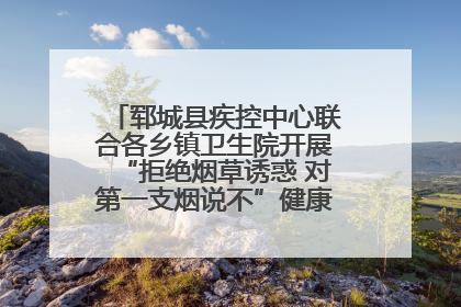 郓城县疾控中心联合各乡镇卫生院开展“拒绝烟草诱惑 对第一支烟说不”健康教育宣传活动