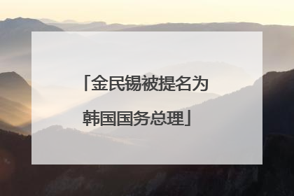 金民锡被提名为韩国国务总理