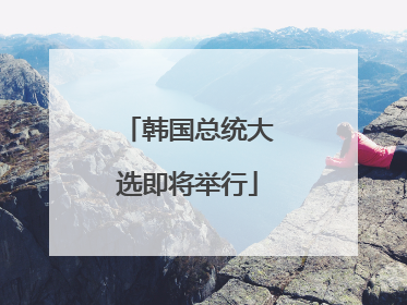 韩国总统大选即将举行