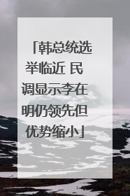 韩总统选举临近 民调显示李在明仍领先但优势缩小