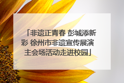 非遗正青春 彭城添新彩 徐州市非遗宣传展演主会场活动走进校园