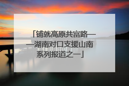 铺就高原共富路——湖南对口支援山南系列报道之一